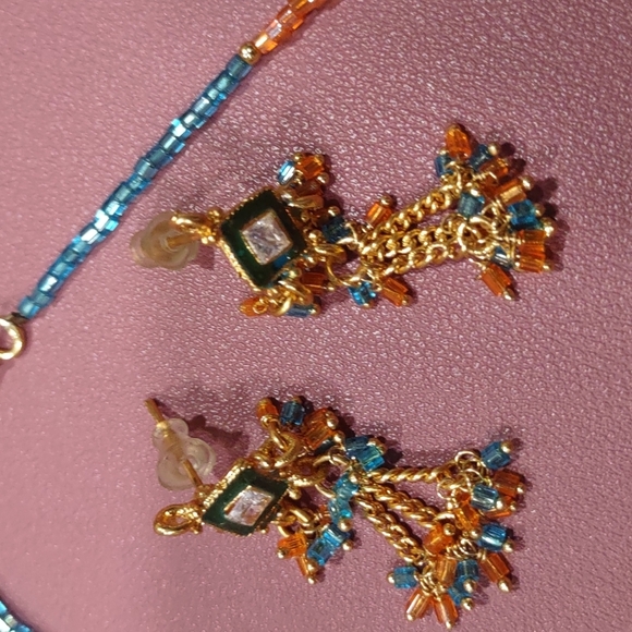 Handmade Necklace and Earrings From Mexico - Picture 2 of 4